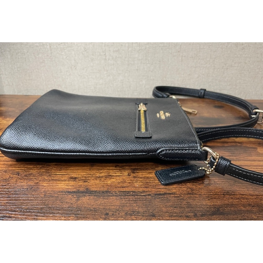Coach Mini Rowan File Cross Bag Black Leather And Gold Hardware EUC - Picture 12 of 14